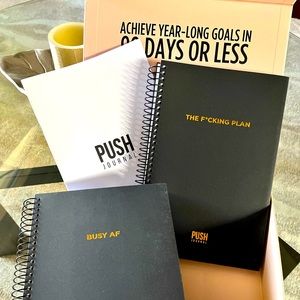 Chalene Johnson PUSH Journals. Set of TWO planners. Brand NEW, still in box!